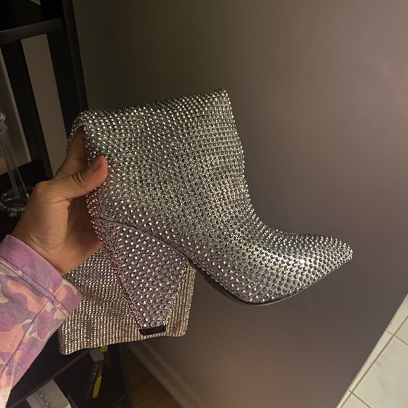 Rhinestones boots size 6 - Picture 2 of 10